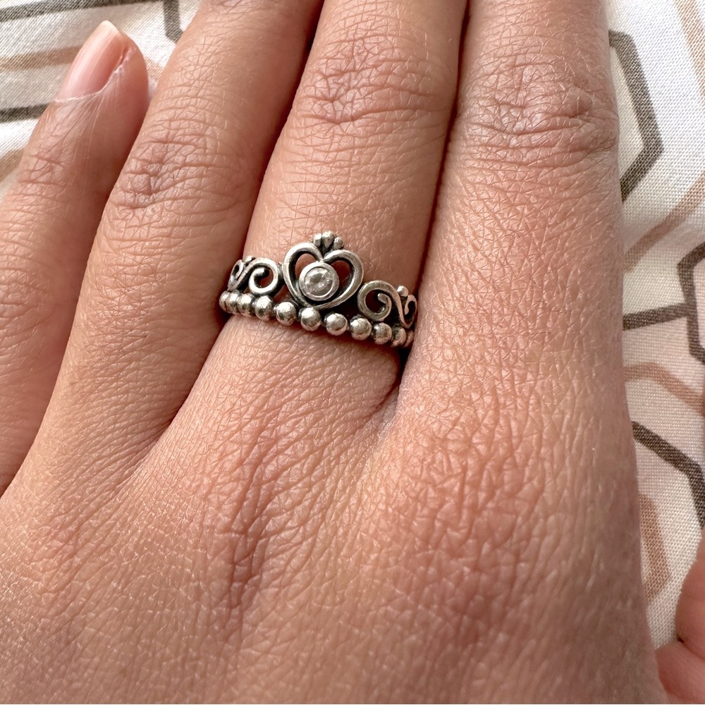 Pandora Princess Tiara Crown Ring size 4.5